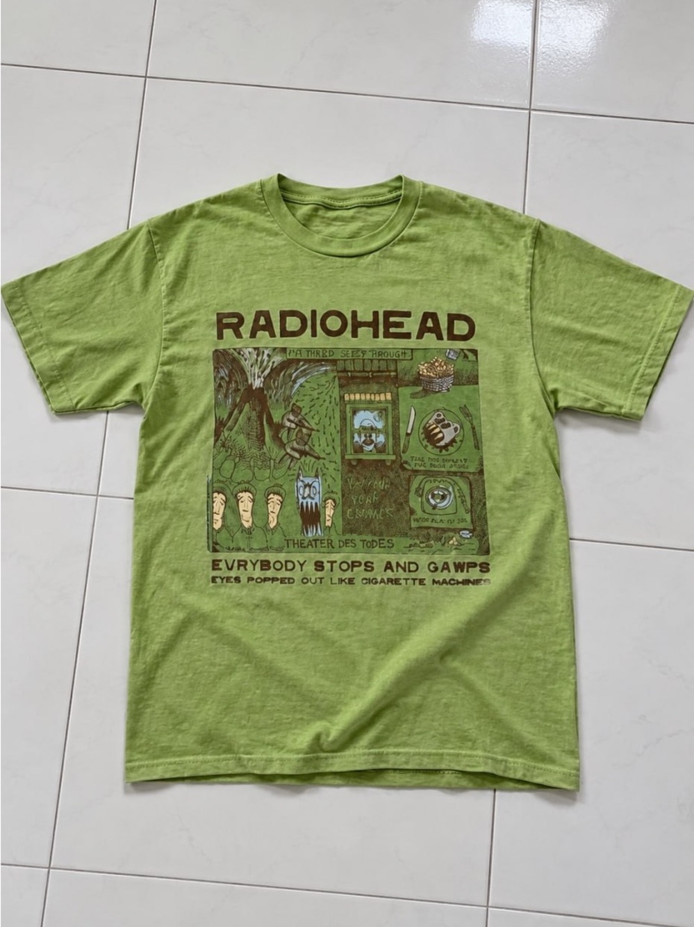 Gildan Radiohead Graphic Tee in Light Green